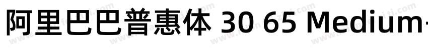 阿里巴巴普惠体 30 65 Medium字体转换